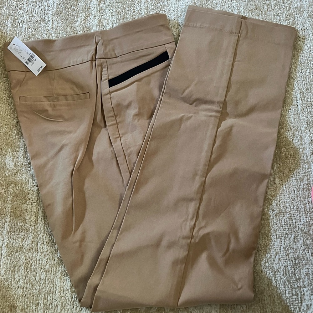 Straight leg pull on trousers